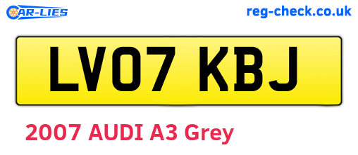 LV07KBJ are the vehicle registration plates.