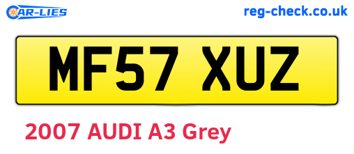 MF57XUZ are the vehicle registration plates.