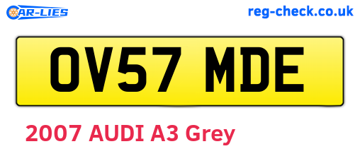 OV57MDE are the vehicle registration plates.