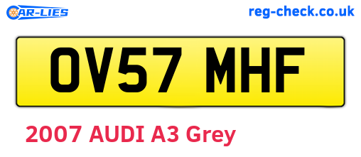 OV57MHF are the vehicle registration plates.