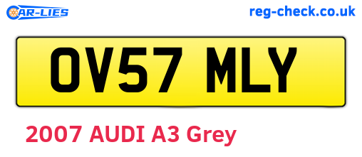 OV57MLY are the vehicle registration plates.