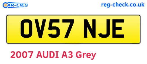 OV57NJE are the vehicle registration plates.
