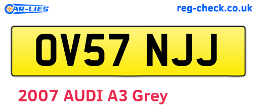 OV57NJJ are the vehicle registration plates.