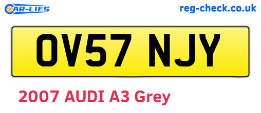 OV57NJY are the vehicle registration plates.