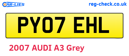 PY07EHL are the vehicle registration plates.