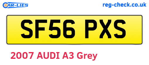 SF56PXS are the vehicle registration plates.