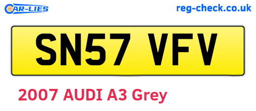 SN57VFV are the vehicle registration plates.