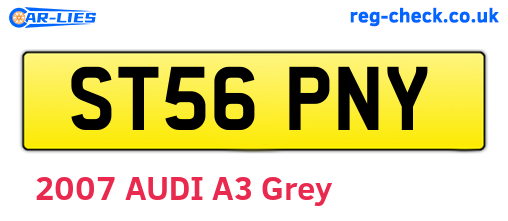 ST56PNY are the vehicle registration plates.