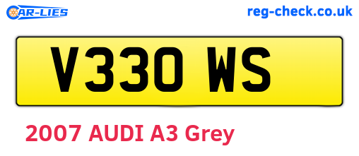 V33OWS are the vehicle registration plates.