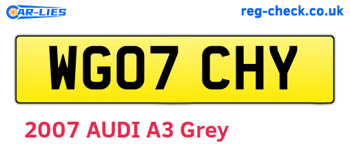 WG07CHY are the vehicle registration plates.