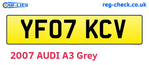 YF07KCV are the vehicle registration plates.