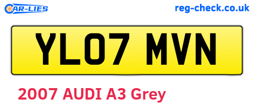 YL07MVN are the vehicle registration plates.
