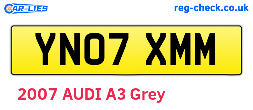 YN07XMM are the vehicle registration plates.