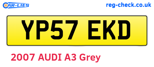 YP57EKD are the vehicle registration plates.