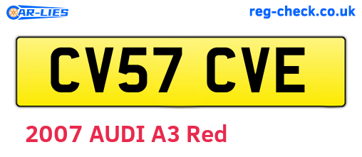 CV57CVE are the vehicle registration plates.