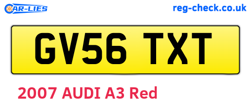 GV56TXT are the vehicle registration plates.