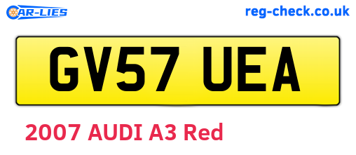 GV57UEA are the vehicle registration plates.