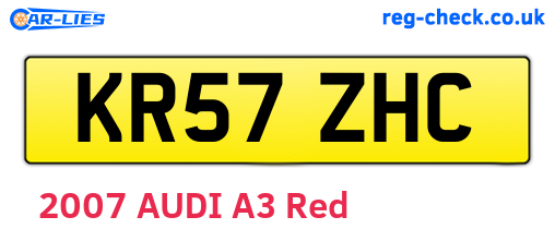 KR57ZHC are the vehicle registration plates.