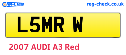 L5MRW are the vehicle registration plates.