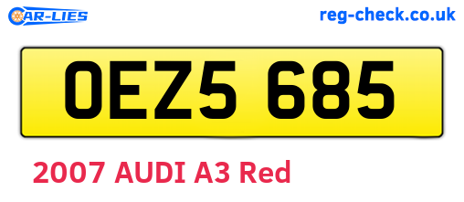 OEZ5685 are the vehicle registration plates.