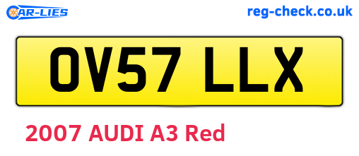 OV57LLX are the vehicle registration plates.