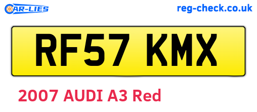 RF57KMX are the vehicle registration plates.