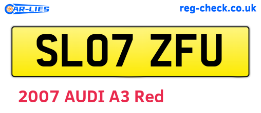 SL07ZFU are the vehicle registration plates.