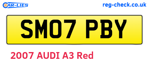 SM07PBY are the vehicle registration plates.