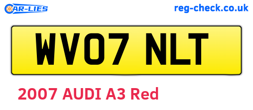 WV07NLT are the vehicle registration plates.