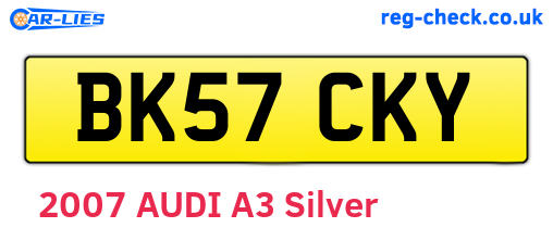 BK57CKY are the vehicle registration plates.