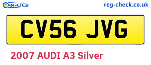 CV56JVG are the vehicle registration plates.