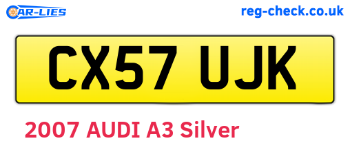 CX57UJK are the vehicle registration plates.