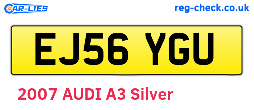 EJ56YGU are the vehicle registration plates.