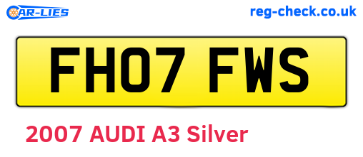 FH07FWS are the vehicle registration plates.