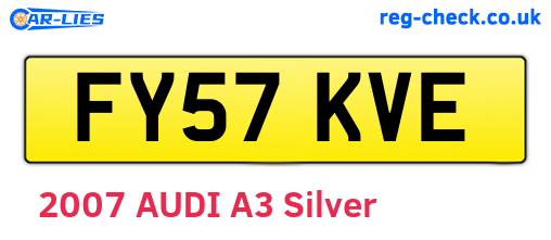 FY57KVE are the vehicle registration plates.