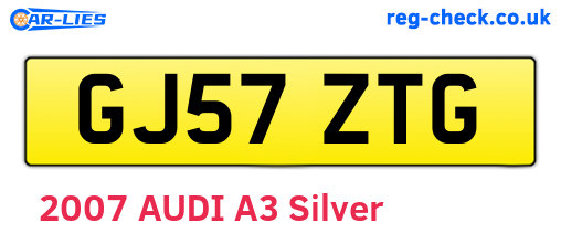 GJ57ZTG are the vehicle registration plates.