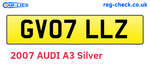 GV07LLZ are the vehicle registration plates.