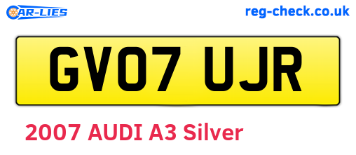 GV07UJR are the vehicle registration plates.