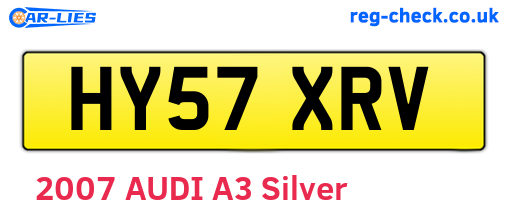 HY57XRV are the vehicle registration plates.