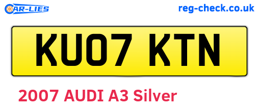 KU07KTN are the vehicle registration plates.