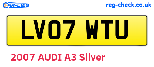 LV07WTU are the vehicle registration plates.