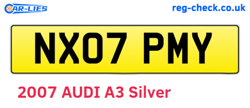 NX07PMY are the vehicle registration plates.