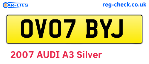 OV07BYJ are the vehicle registration plates.