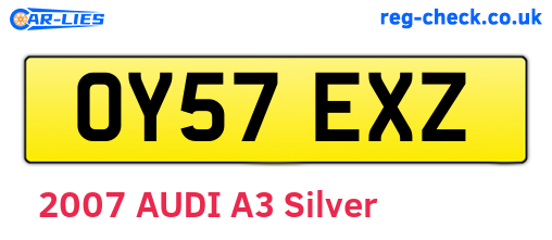 OY57EXZ are the vehicle registration plates.