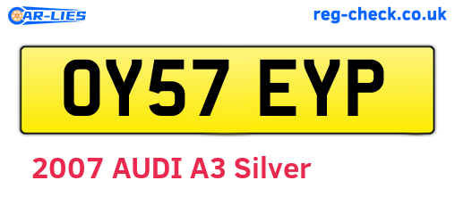 OY57EYP are the vehicle registration plates.