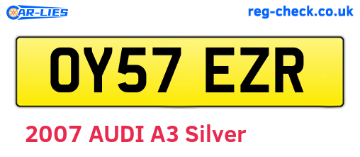 OY57EZR are the vehicle registration plates.
