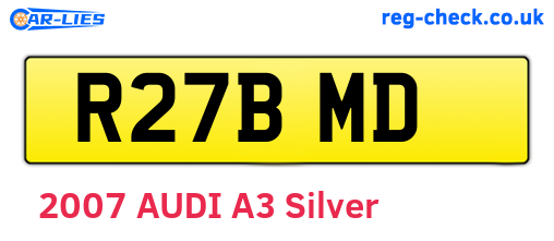R27BMD are the vehicle registration plates.