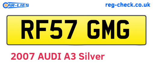 RF57GMG are the vehicle registration plates.