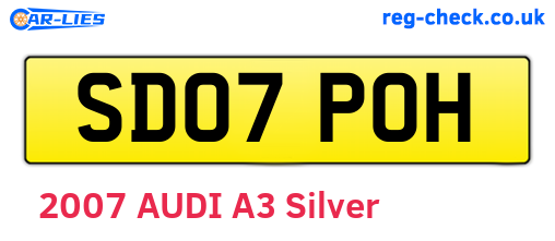 SD07POH are the vehicle registration plates.