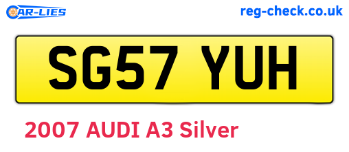 SG57YUH are the vehicle registration plates.